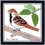 Song Sparrow Tile,Song Sparrow Wall Plaque,Song Sparrow Trivet