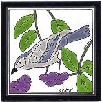 Cat Bird Tile,Cat Bird Wall Plaque,Cat Bird Trivet