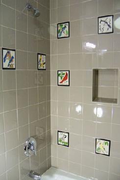 Shower Tile Installation using Besheer Song Bird Tiles